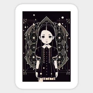 Wednesday doll Sticker